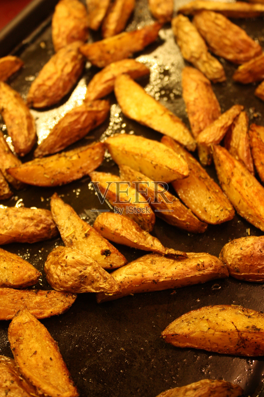 普罗旺斯香草烤薯条照片摄影图片