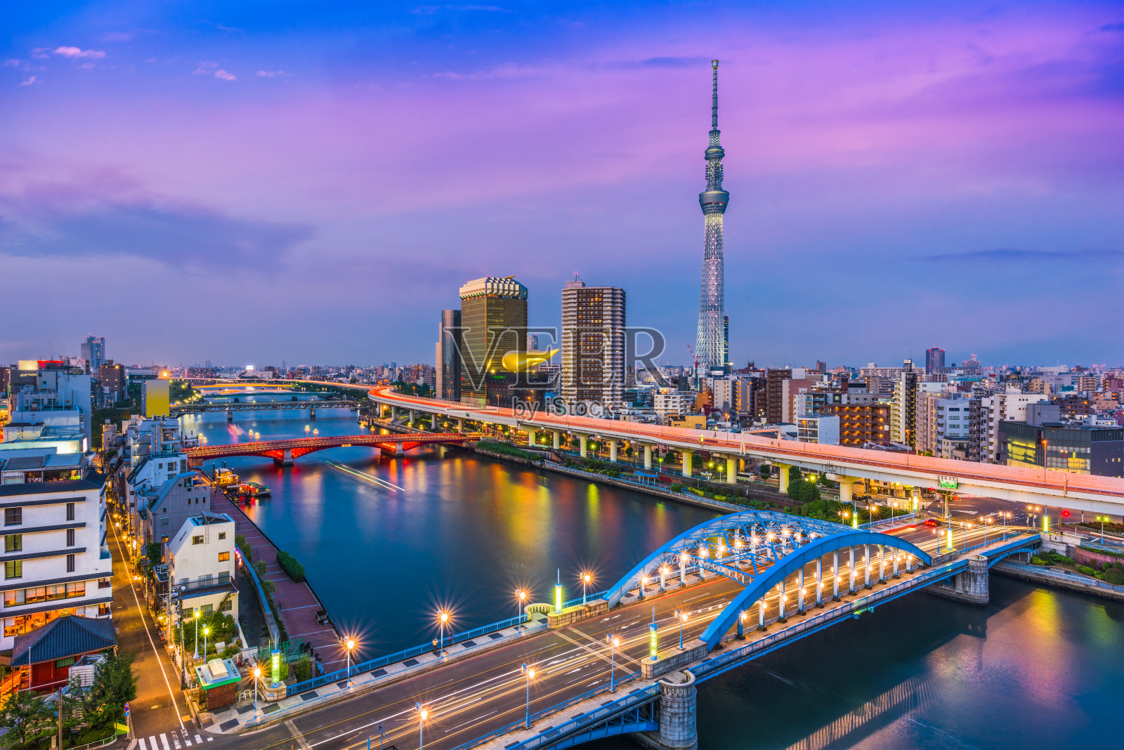 日本东京的天际线照片摄影图片