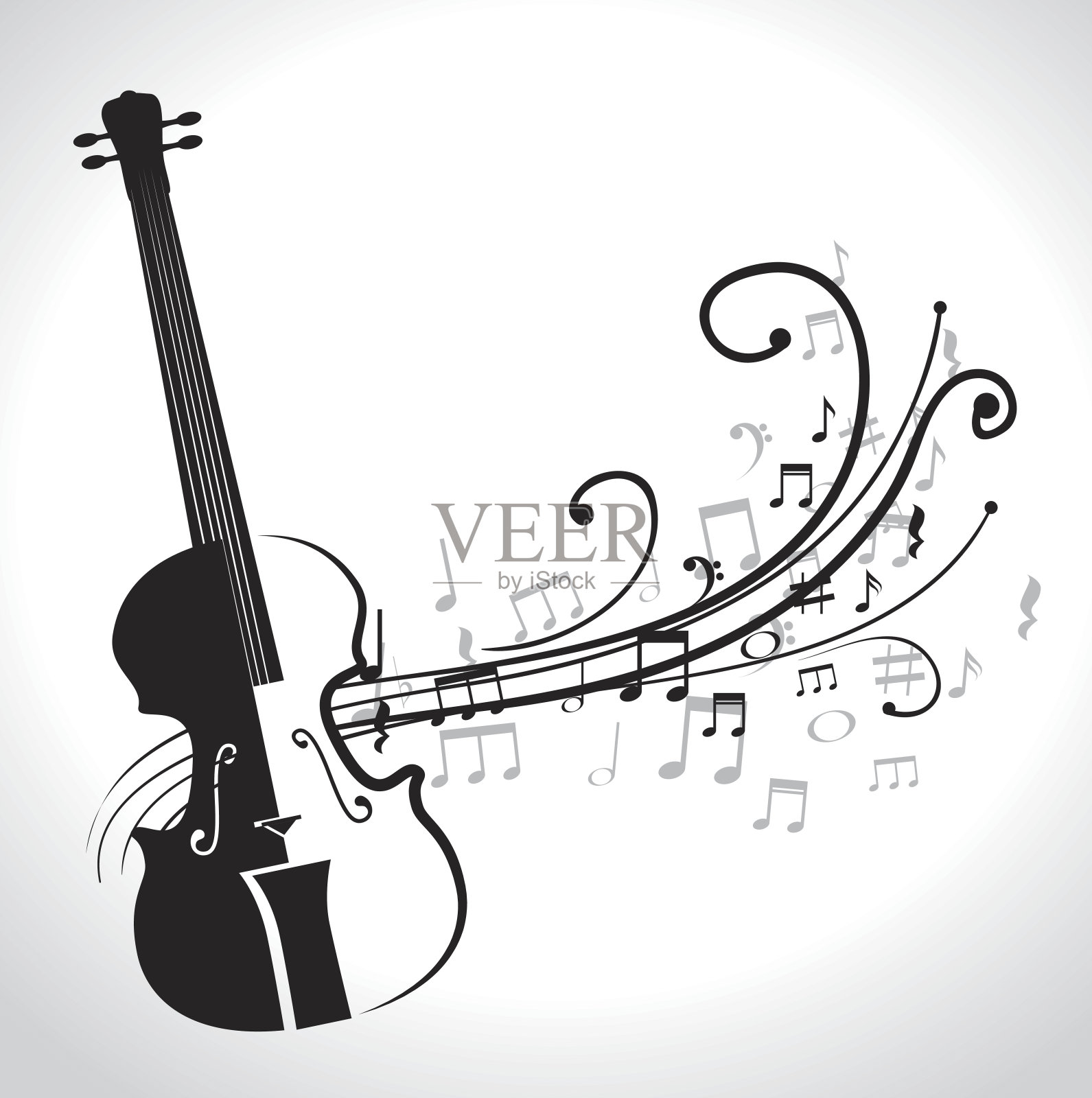 古典小提琴孤立图标设计插画图片素材
