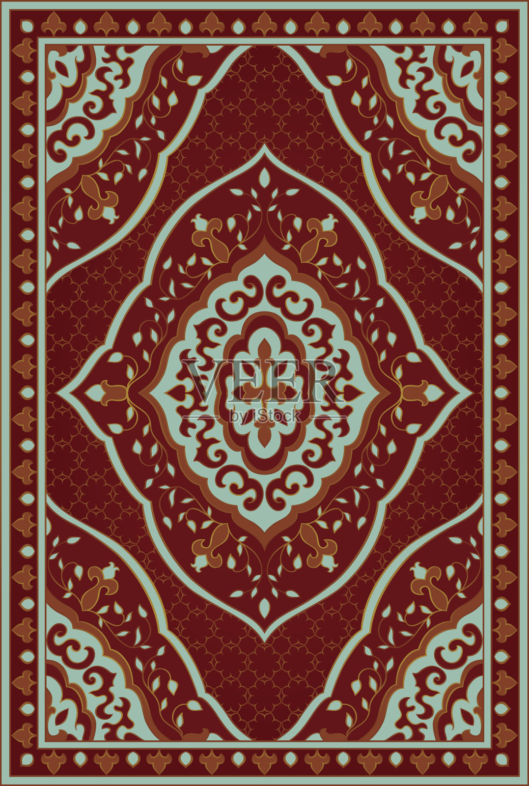 红色地毯模板。插画图片素材