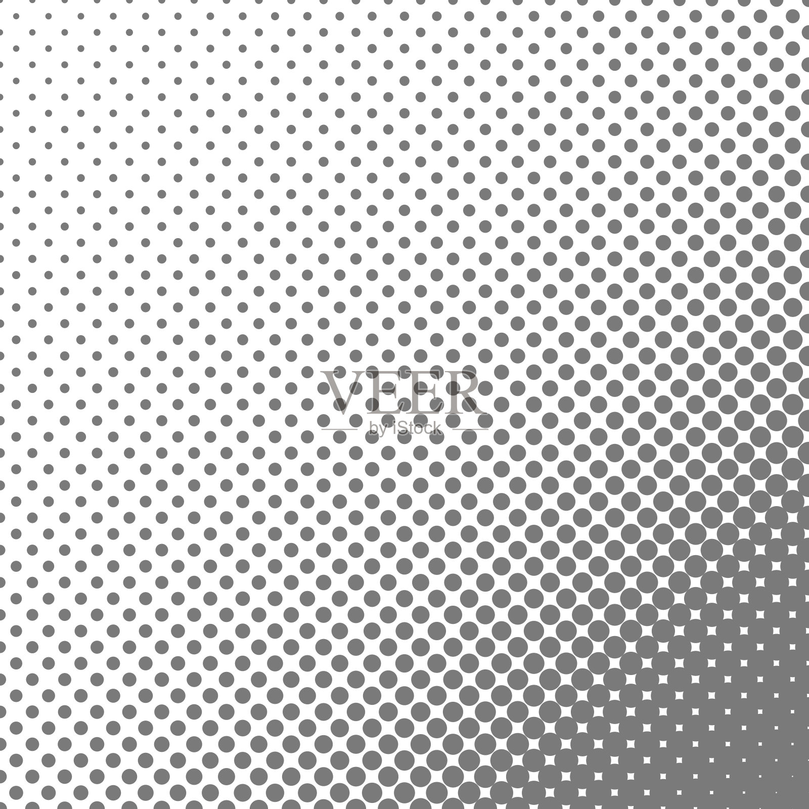几何半色调网点图案背景-向量图形的圆在不同的大小插画图片素材