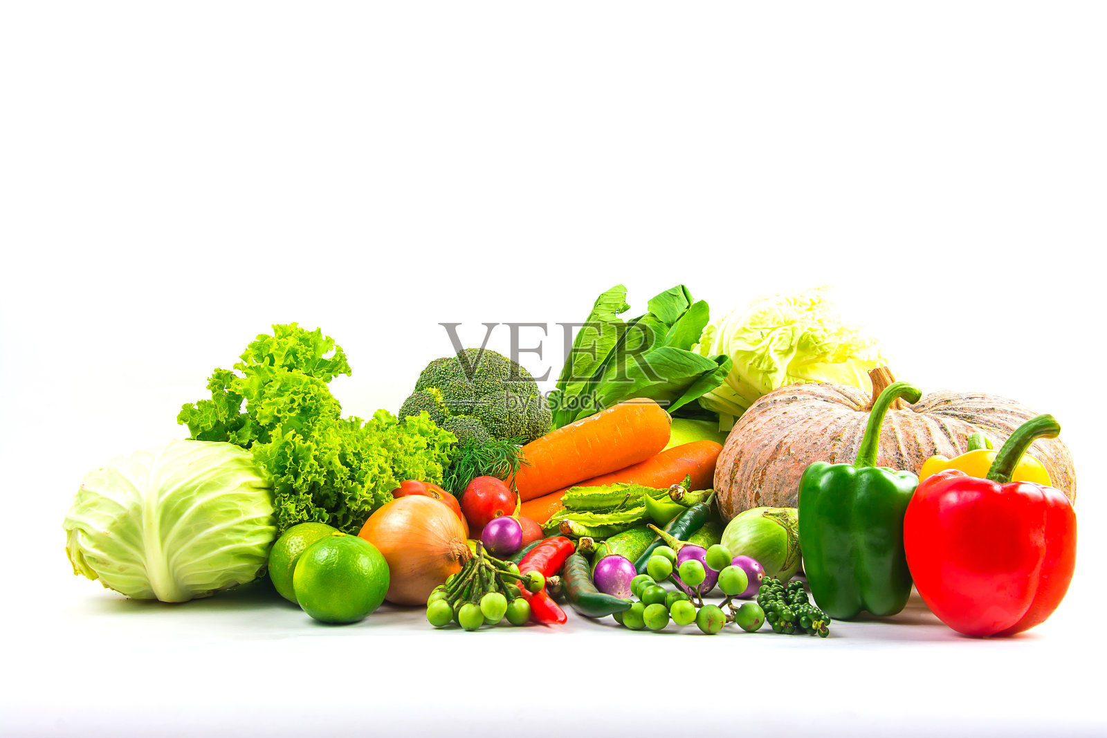 采集蔬菜孤立的白色背景。照片摄影图片