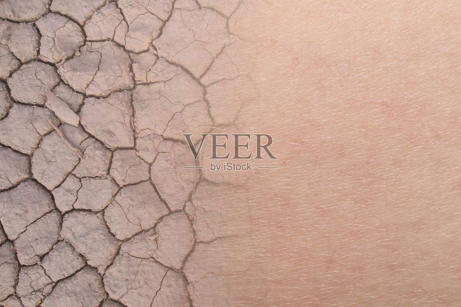干燥的女性皮肤纹理和干燥的土壤照片摄影图片