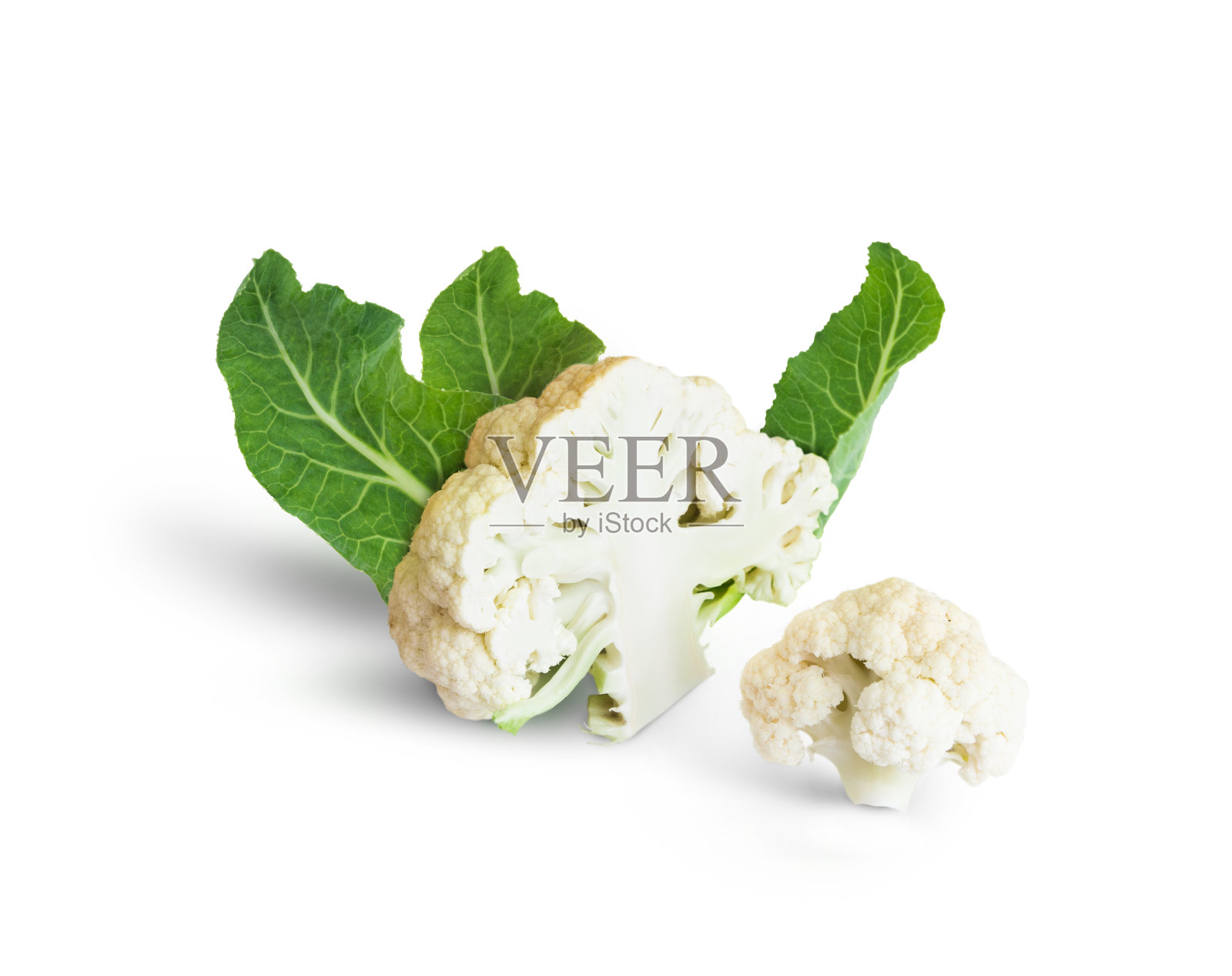 新鲜的菜花，卷心菜，蔬菜在白色的背景照片摄影图片
