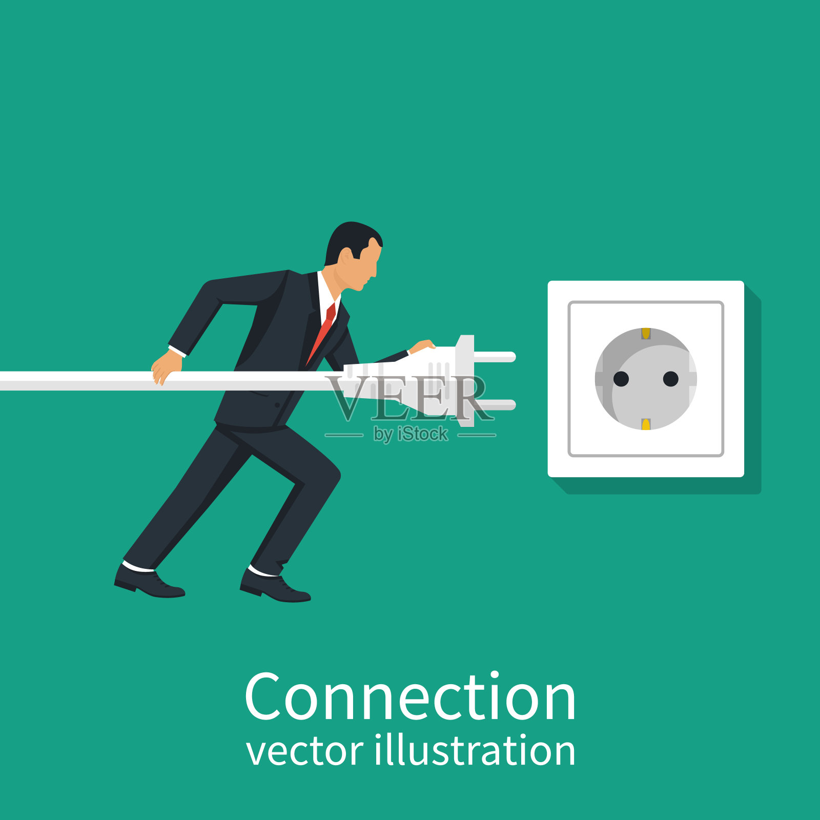企业连接的概念插画图片素材