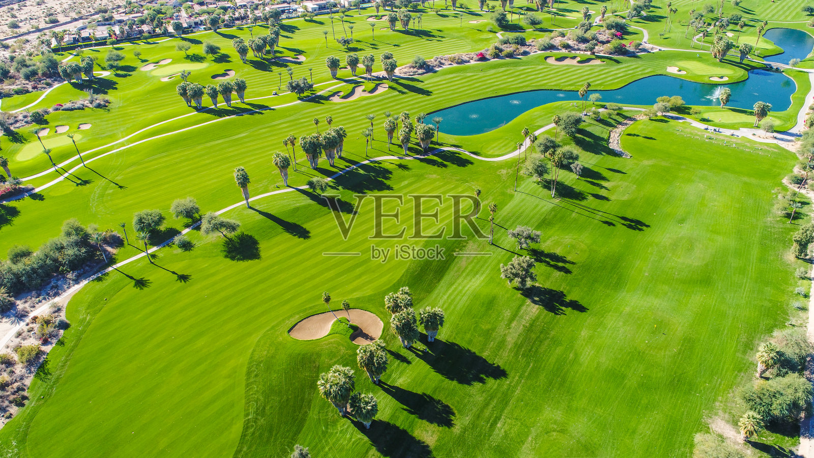 高尔夫球场无人机照片摄影图片