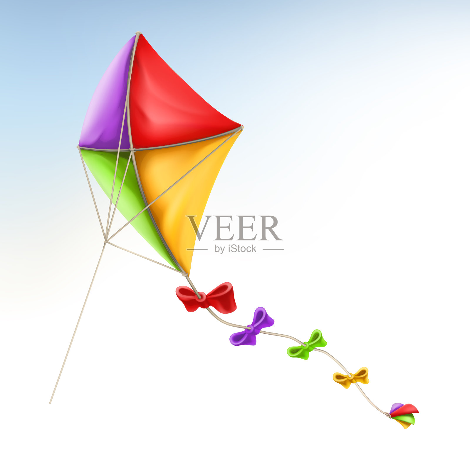 风筝，3d矢量图标插画图片素材
