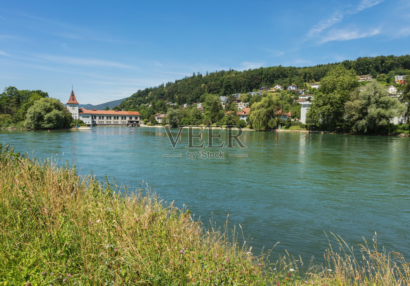 瑞士的Aare河照片摄影图片