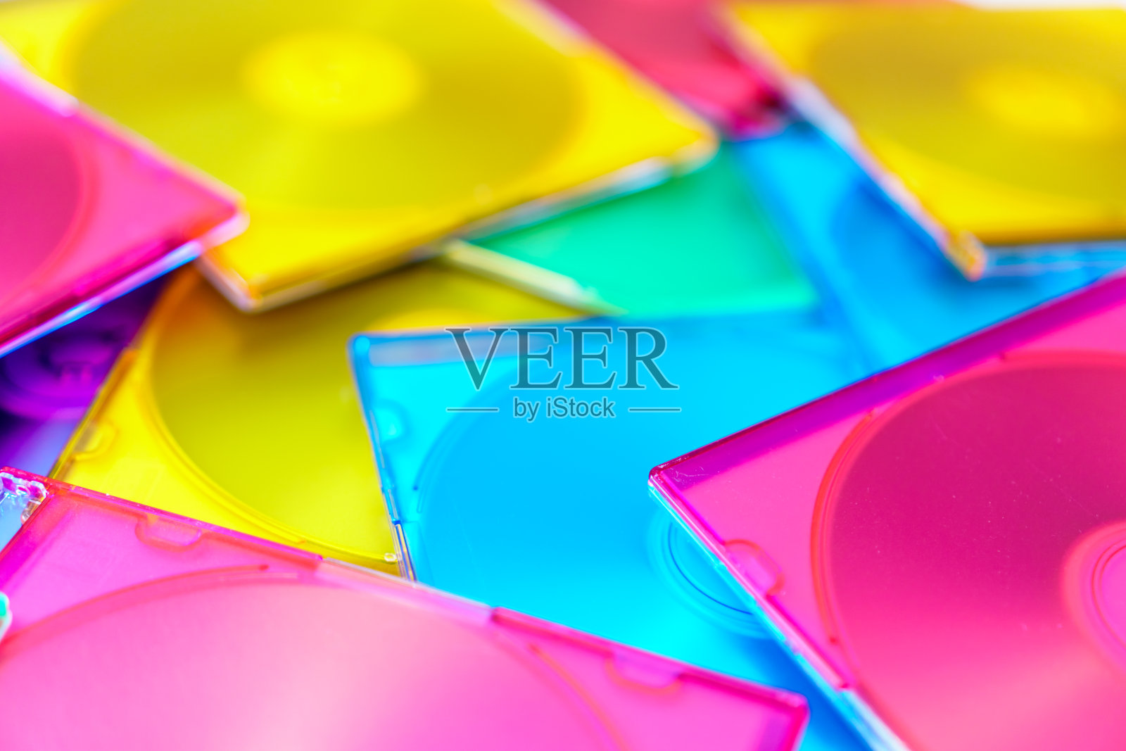 色彩斑斓的cd照片摄影图片