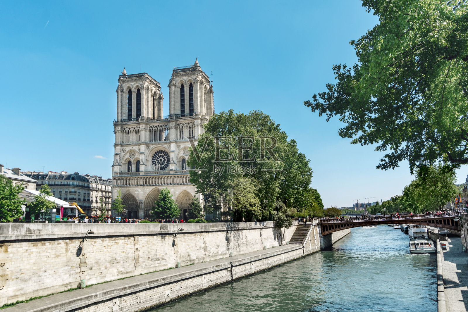 巴黎圣母院，法国，电影色彩分级照片摄影图片