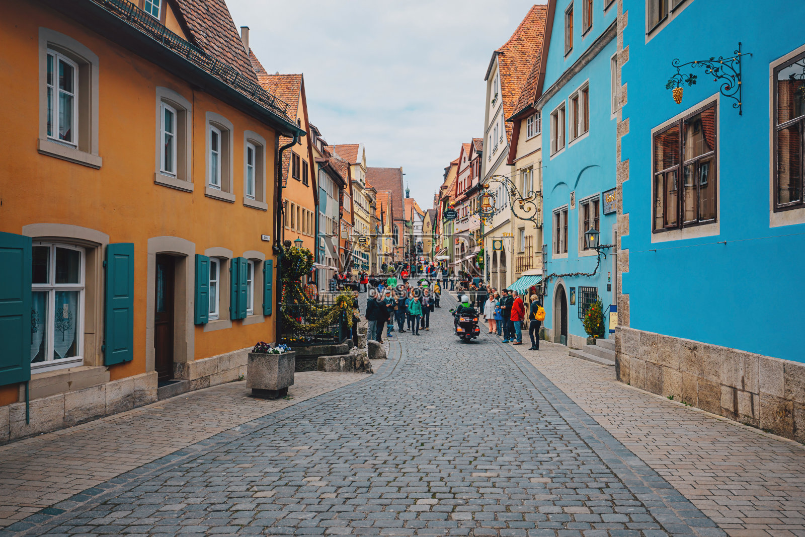 罗滕堡的老城，就像聋子，德国照片摄影图片