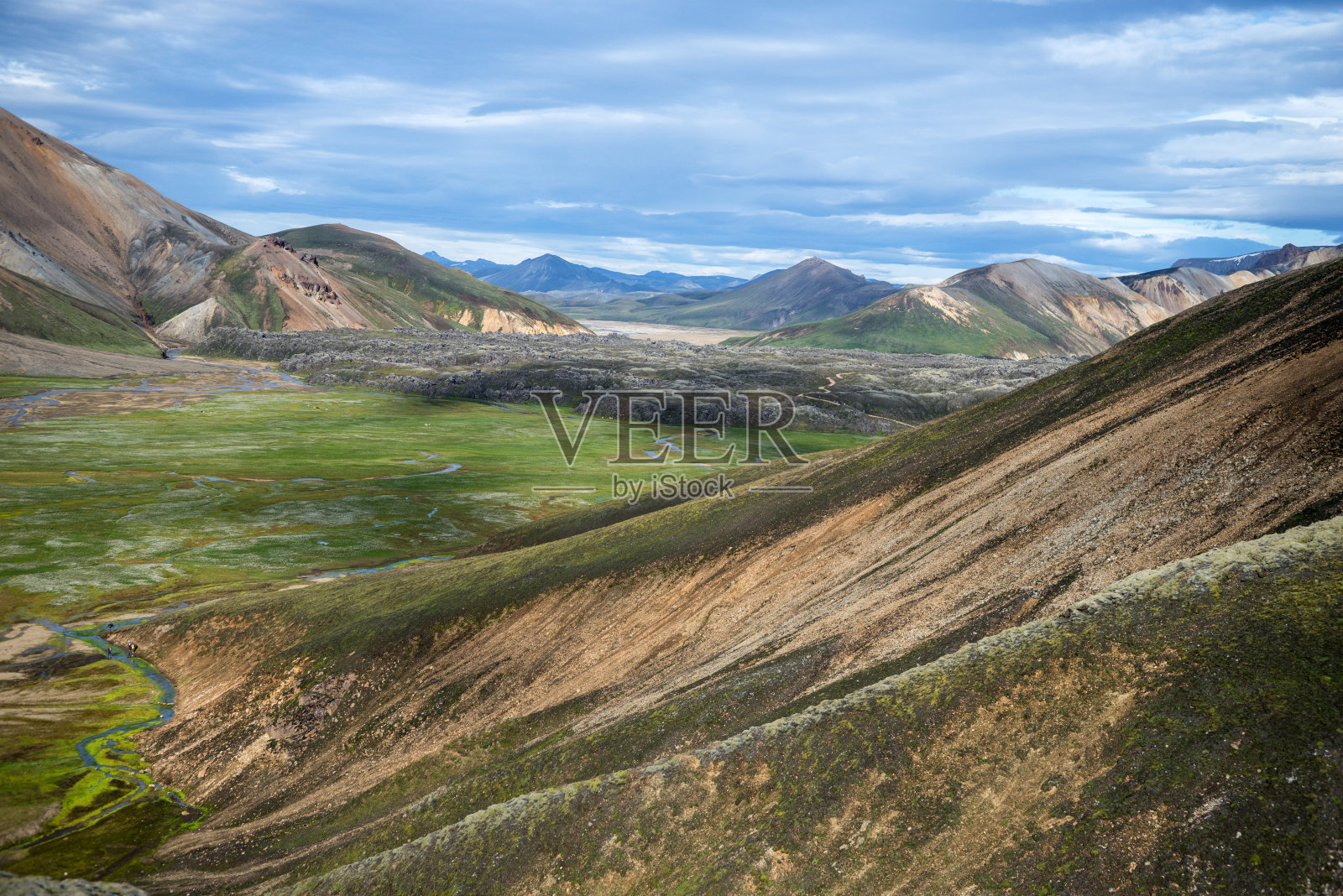 Fjallabak自然保护区的陆牧火山。冰岛照片摄影图片
