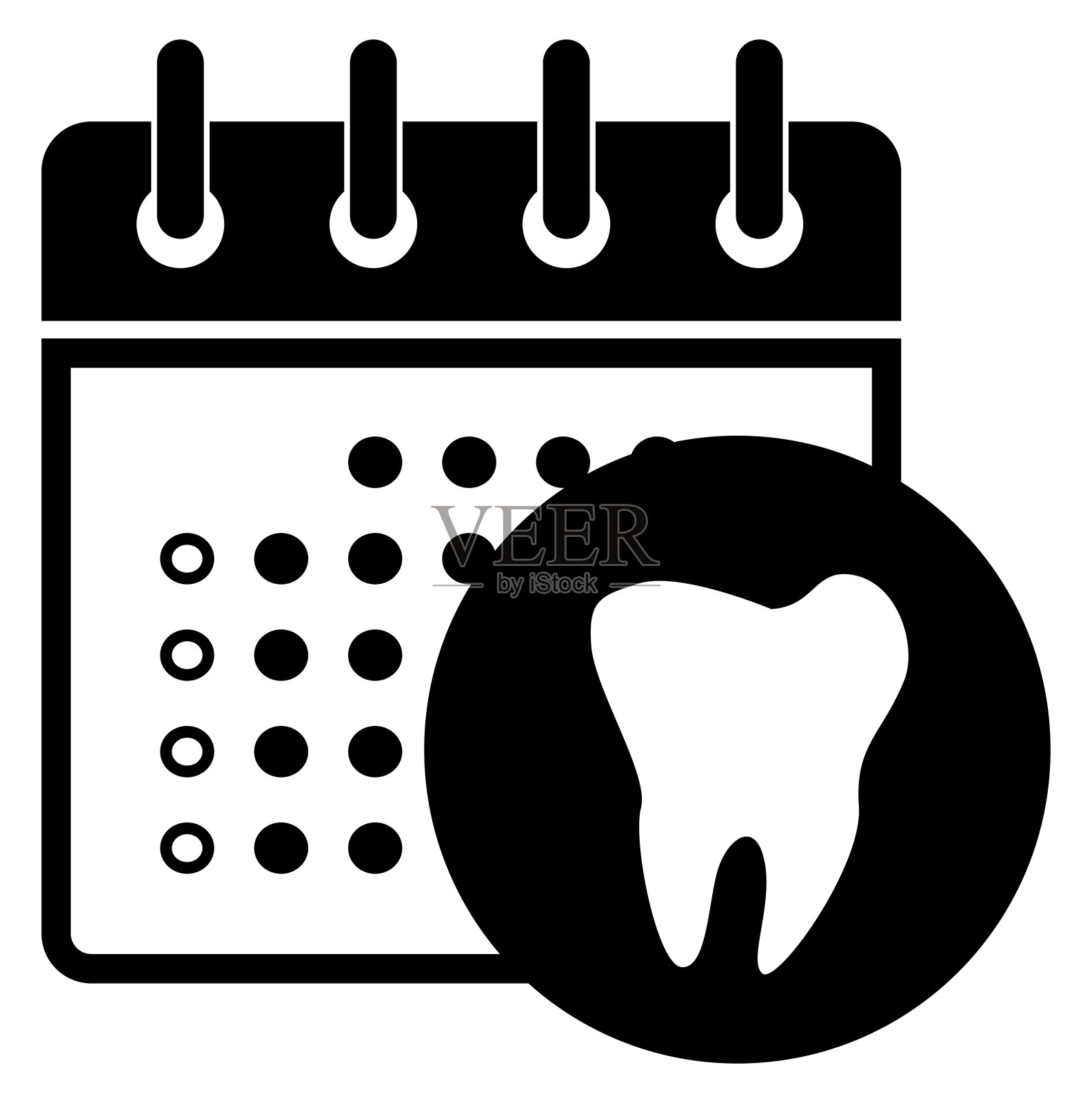 牙科护理-牙医预约图标插画图片素材