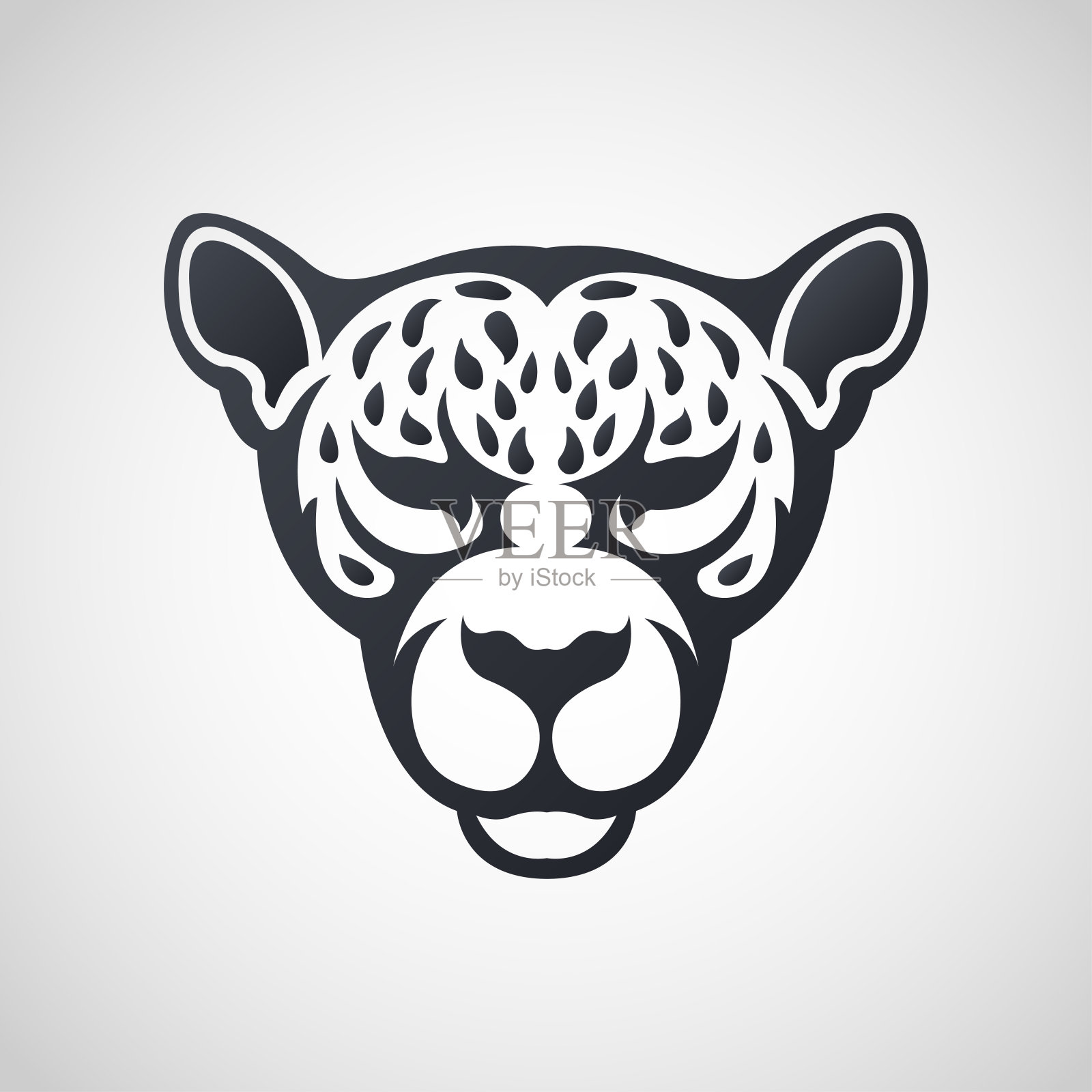 非洲豹符号图标设计，矢量插图设计元素图片
