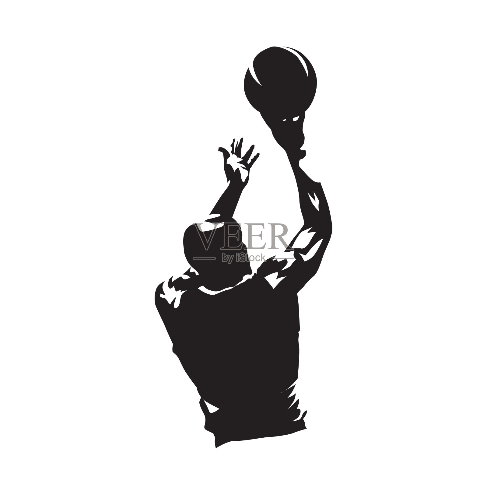 篮球运动员投篮，孤立矢量剪影插画图片素材