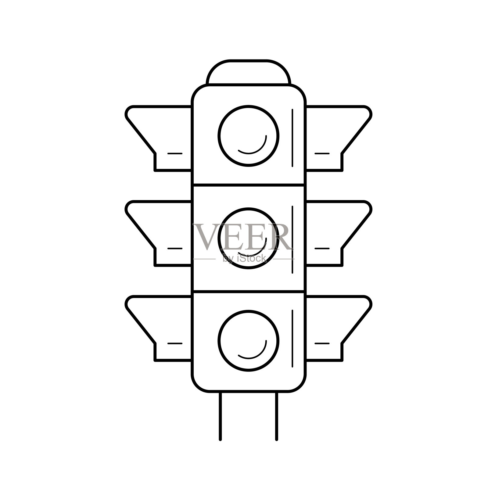 交通灯线图标图标素材