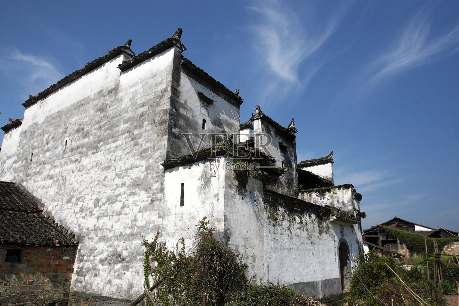 中国婺源长潭村的中国传统建筑照片摄影图片