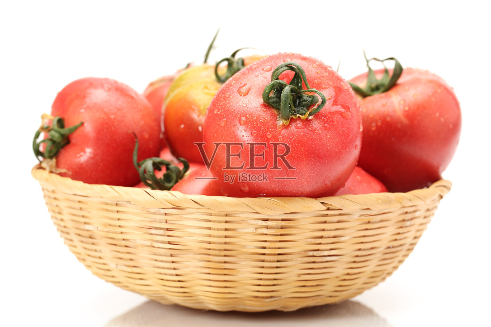 多汁的红色番茄孤立的白色背景照片摄影图片