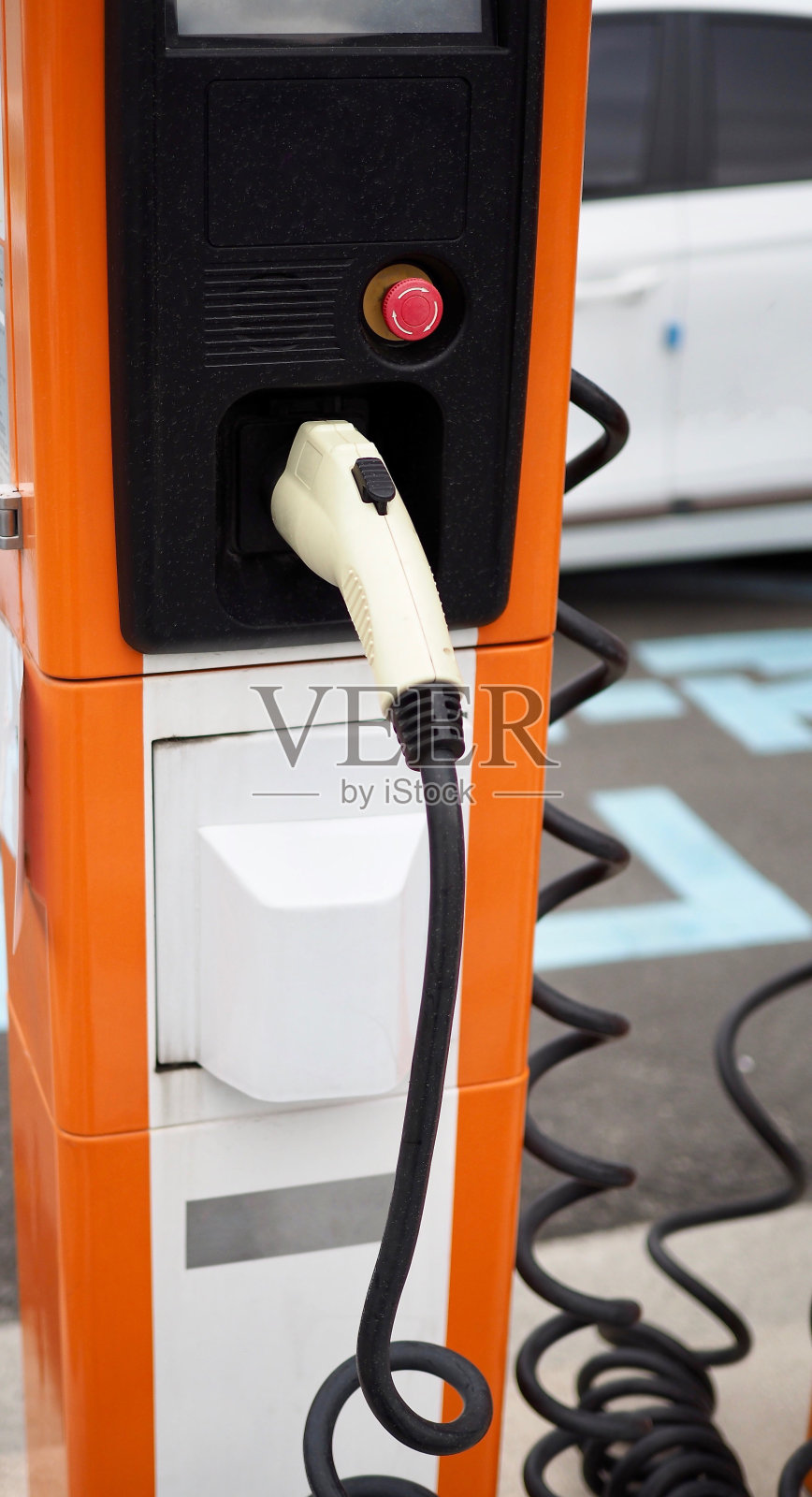 韩国电动汽车充电站照片摄影图片