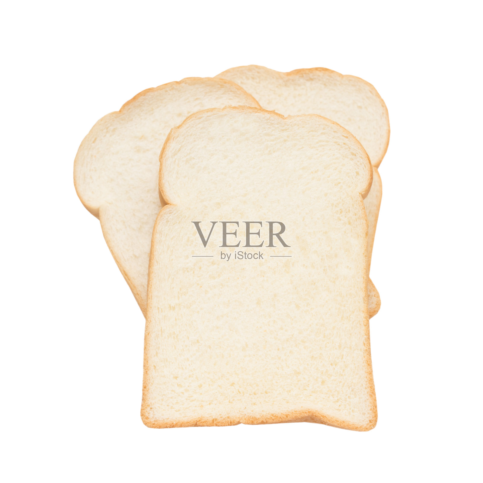 黄油面包，孤立在白色背景上。照片摄影图片