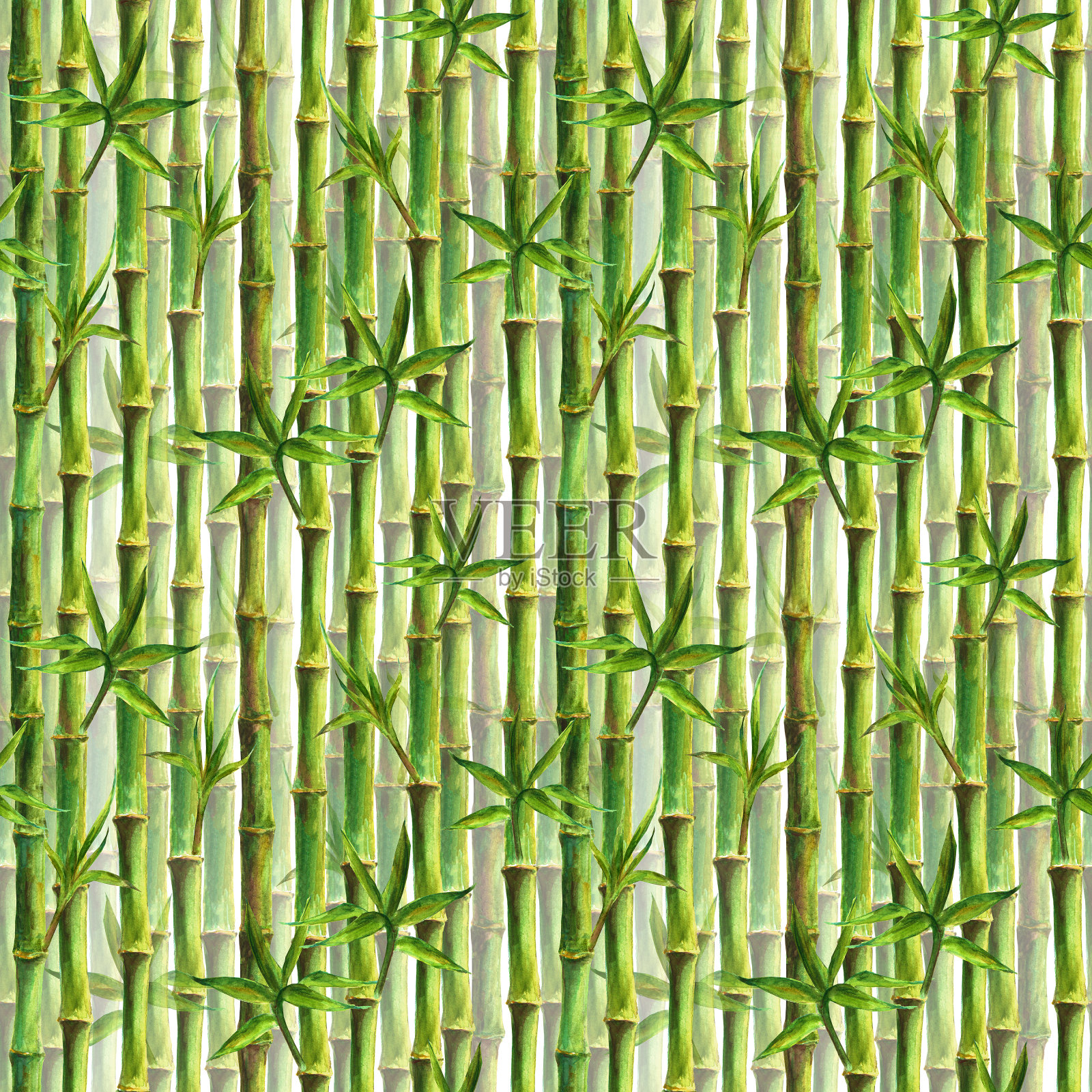 绿色竹林无缝格局设计元素图片