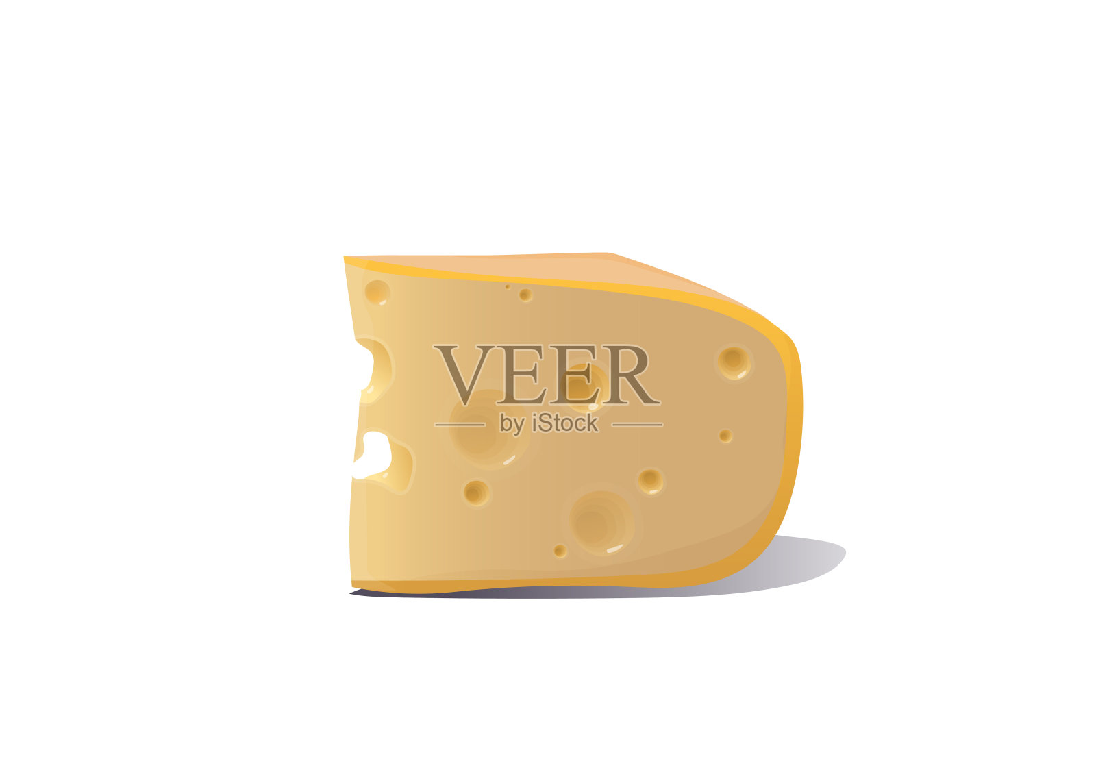 一块奶酪孤立的白色背景设计元素图片