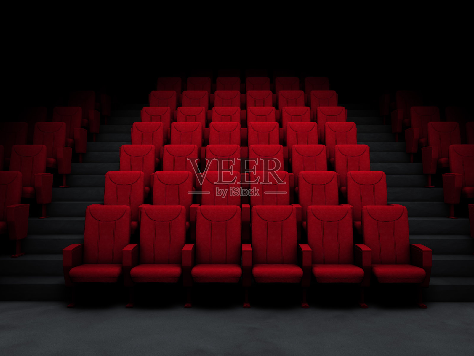 电影沙龙和红色座位照片摄影图片