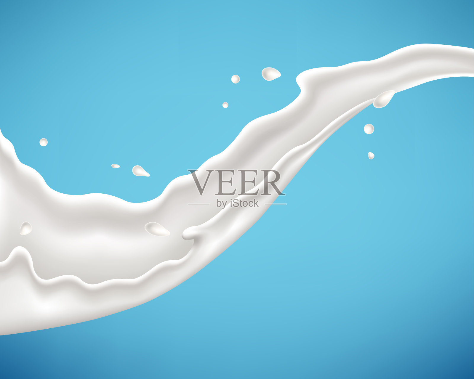 牛奶或奶油插画图片素材