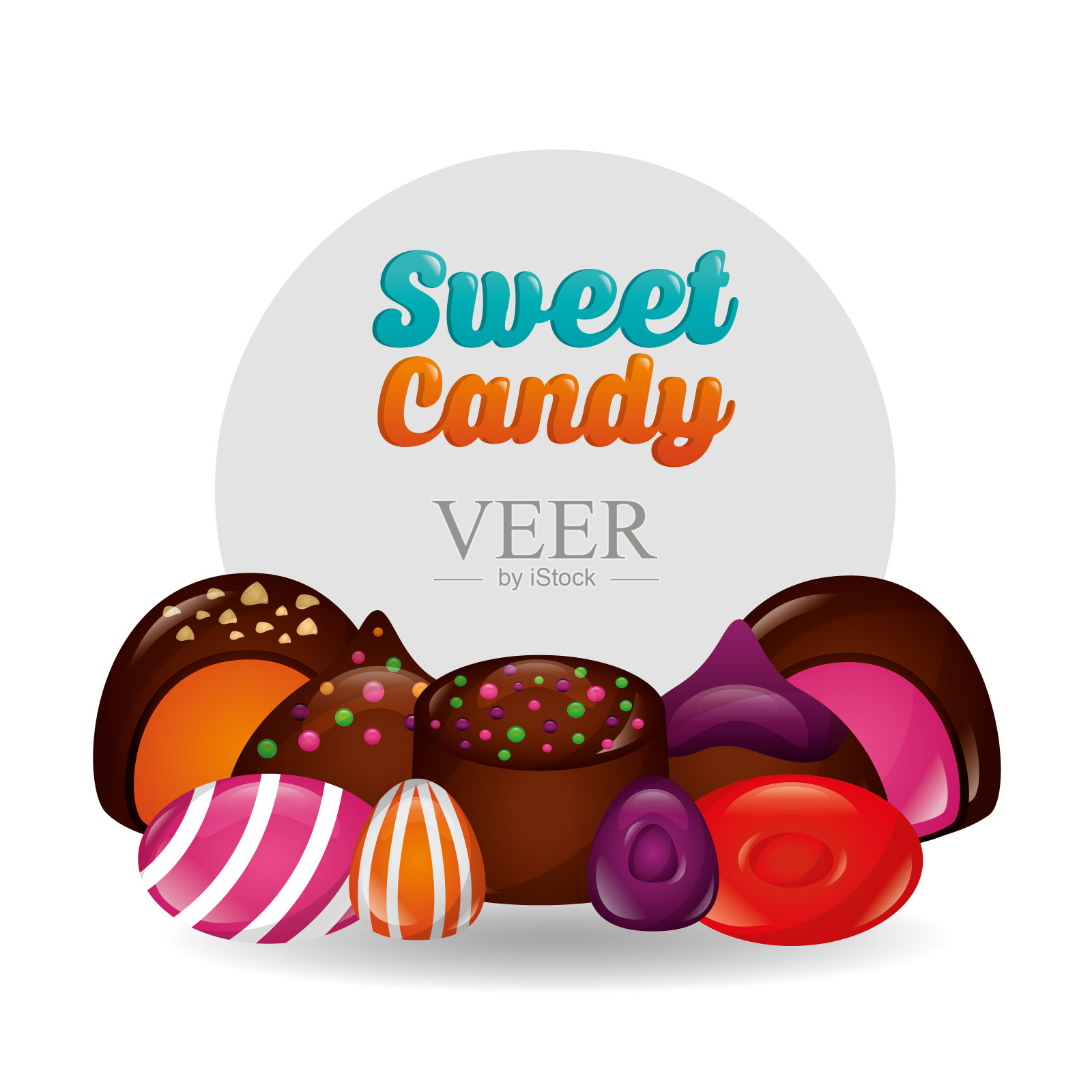甜蜜的糖果的概念设计元素图片