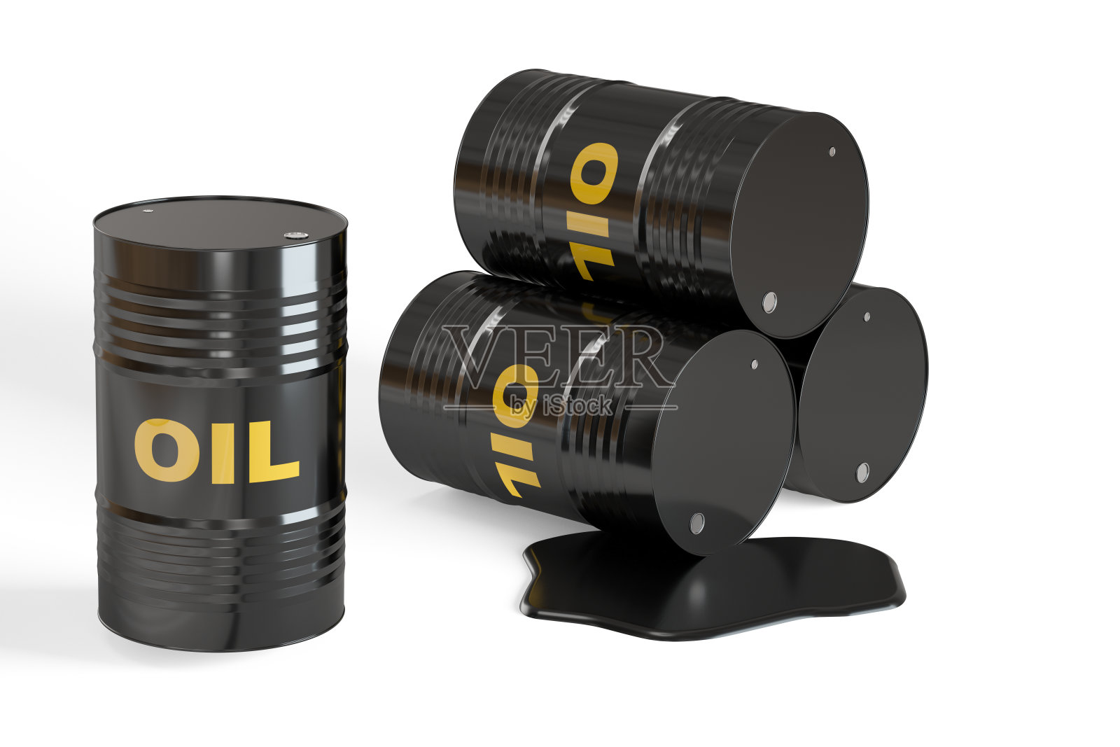 石油桶与美元符号，3d渲染照片摄影图片