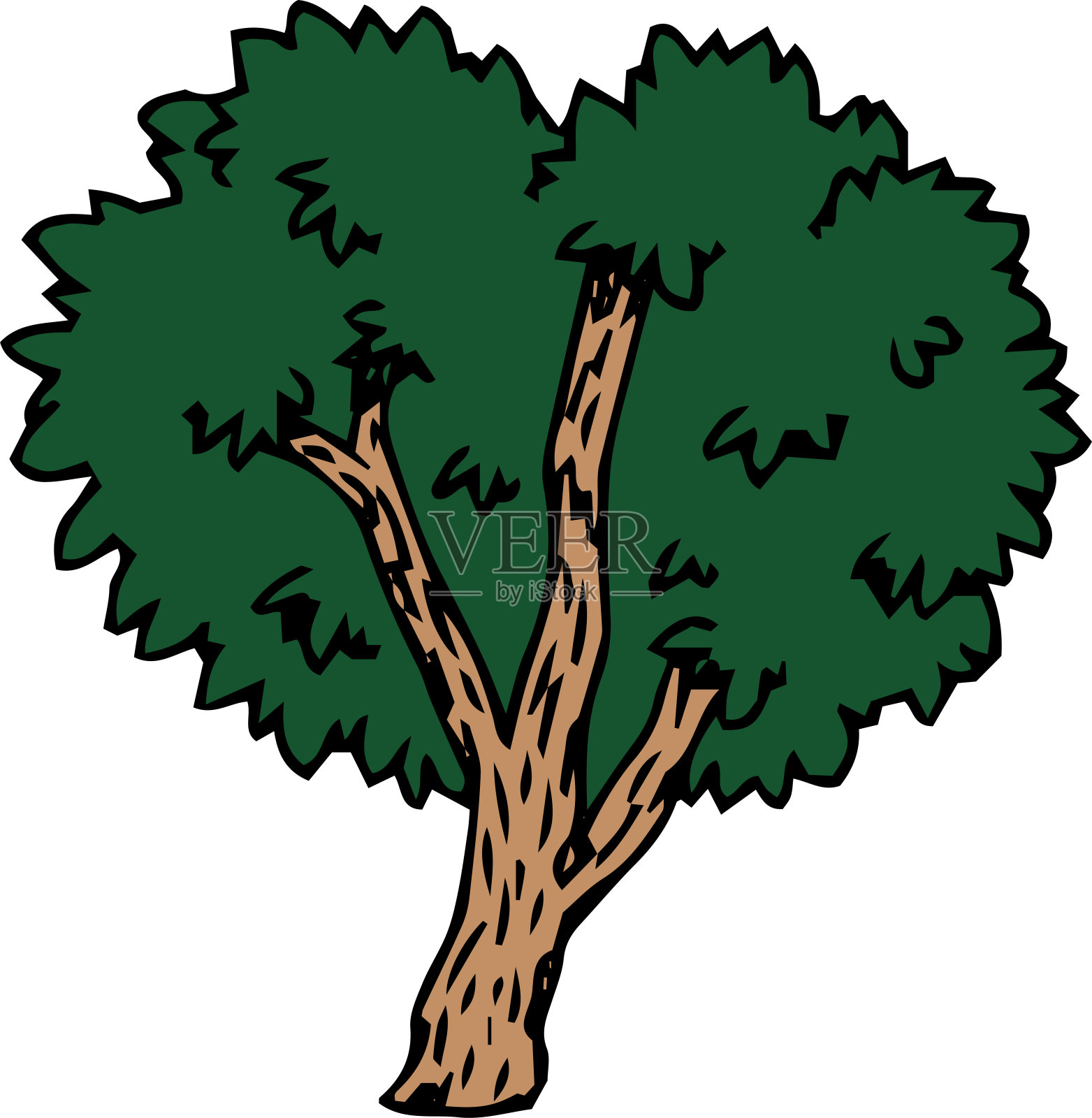 天然树木素描设计元素图片