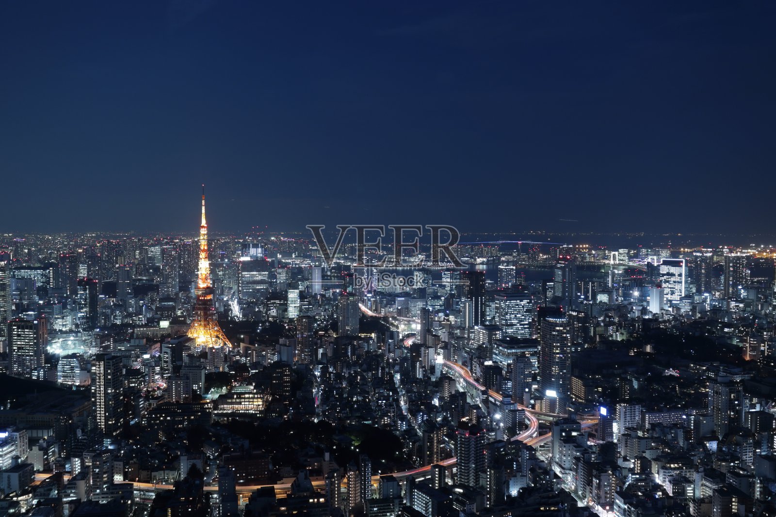 东京的夜景照片摄影图片