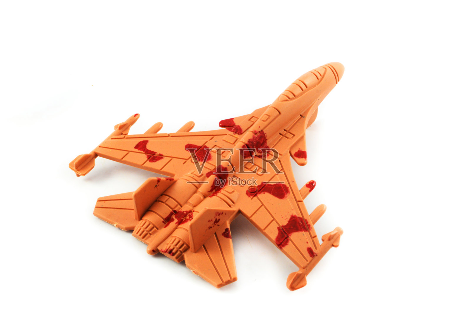 军用玩具飞机，喷气式飞机，战斗机孤立的白色背景照片摄影图片
