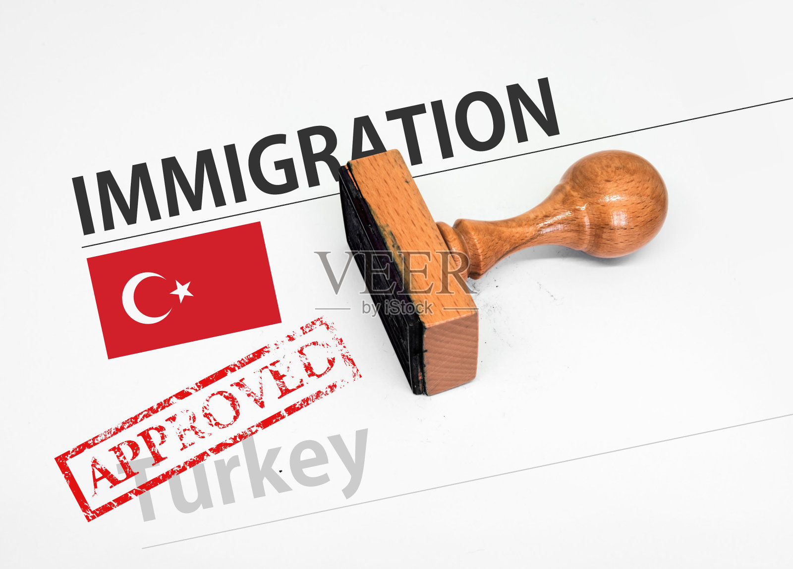 批准入境土耳其申请表照片摄影图片