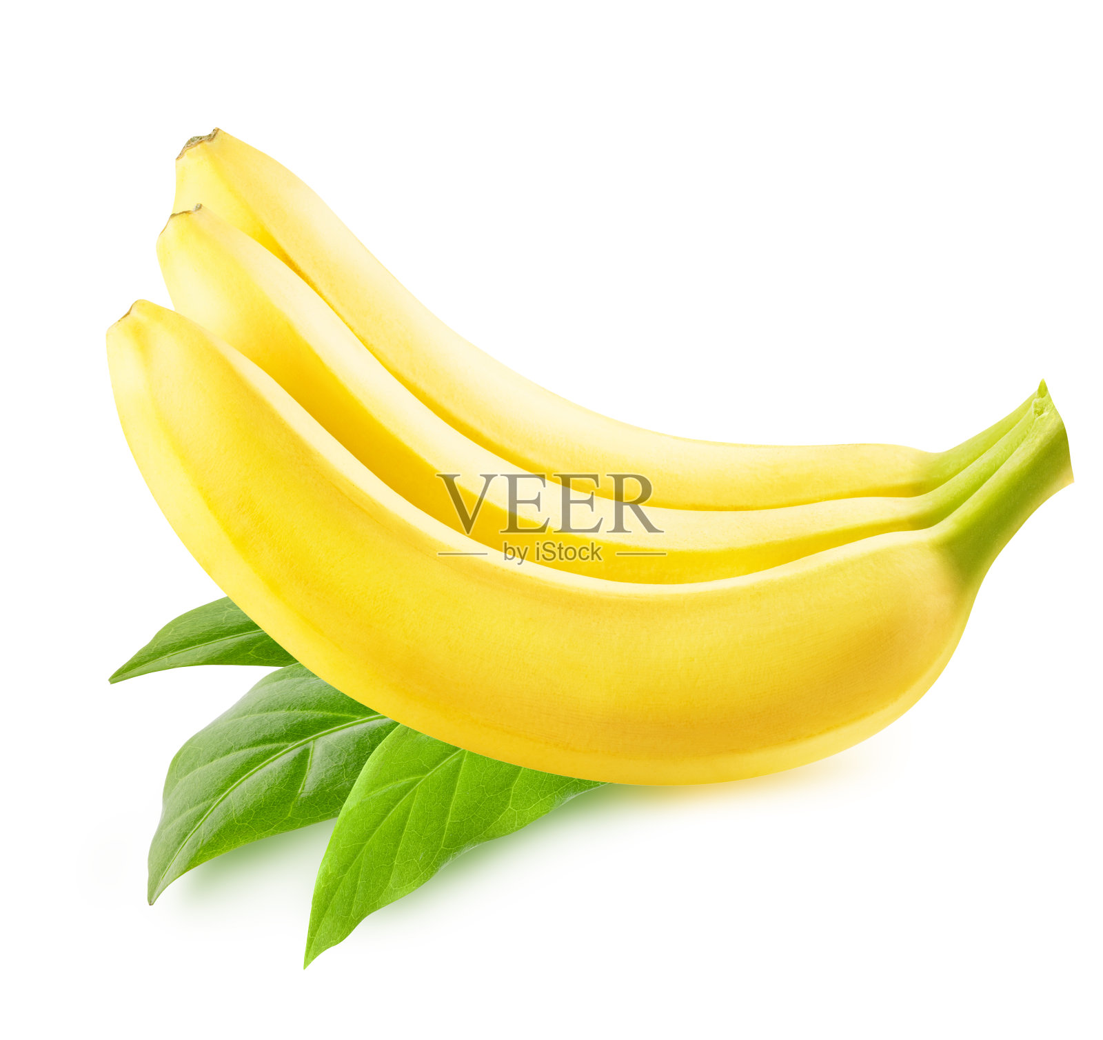 白色背景上分离的香蕉照片摄影图片