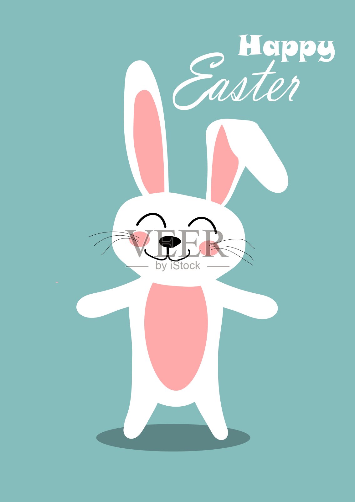 复活节兔子，复活节兔子插画图片素材