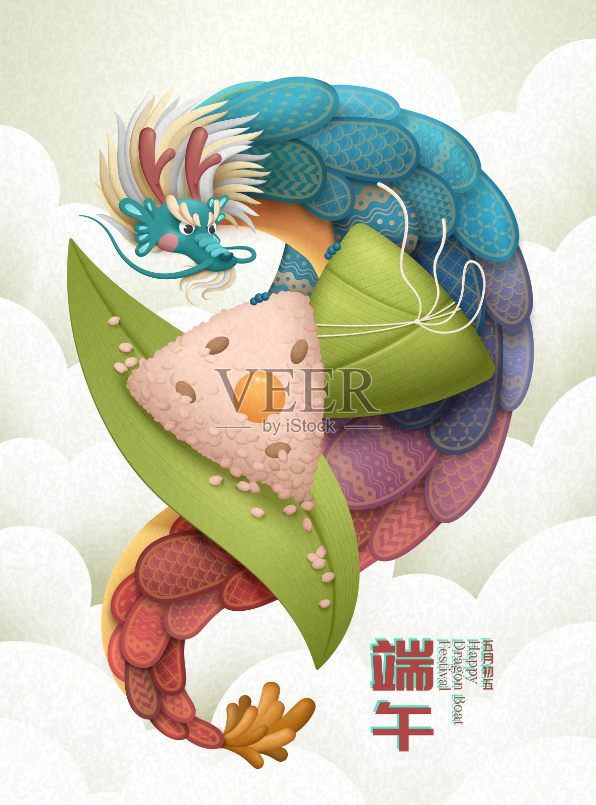 Dragon boat festival design插画图片素材