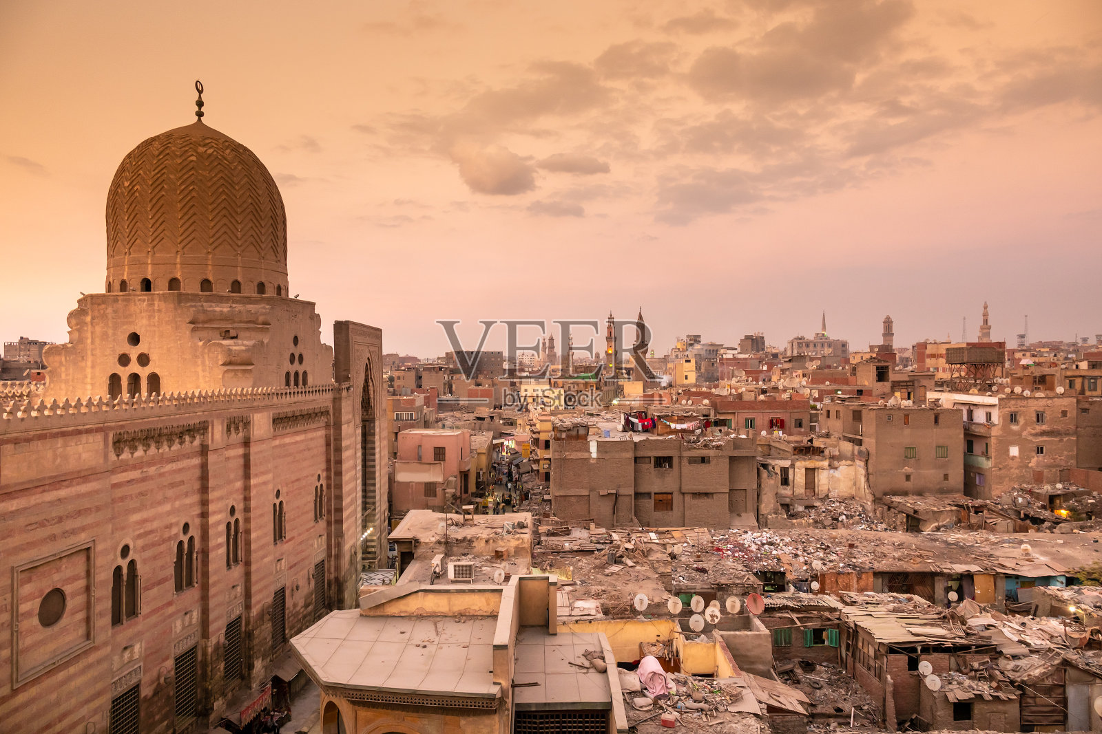 埃及开罗的日落风景照片摄影图片
