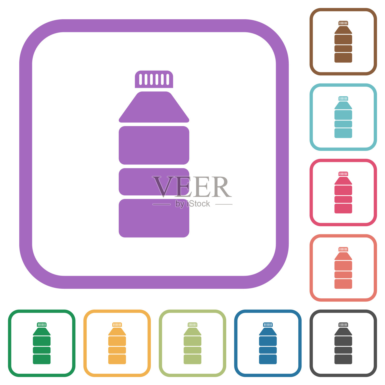 水瓶的简单图标插画图片素材