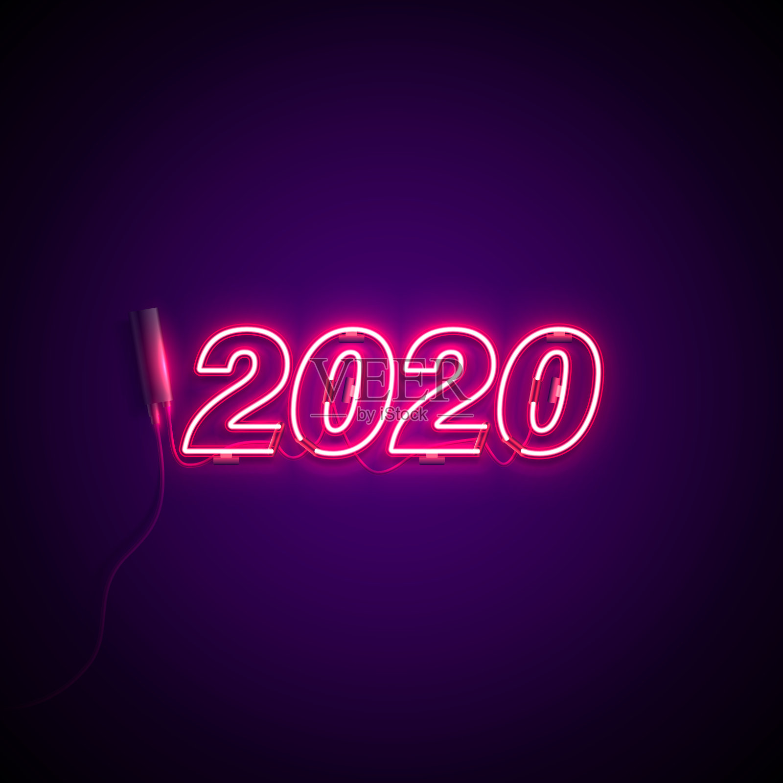 2020年红色新年快乐插画图片素材