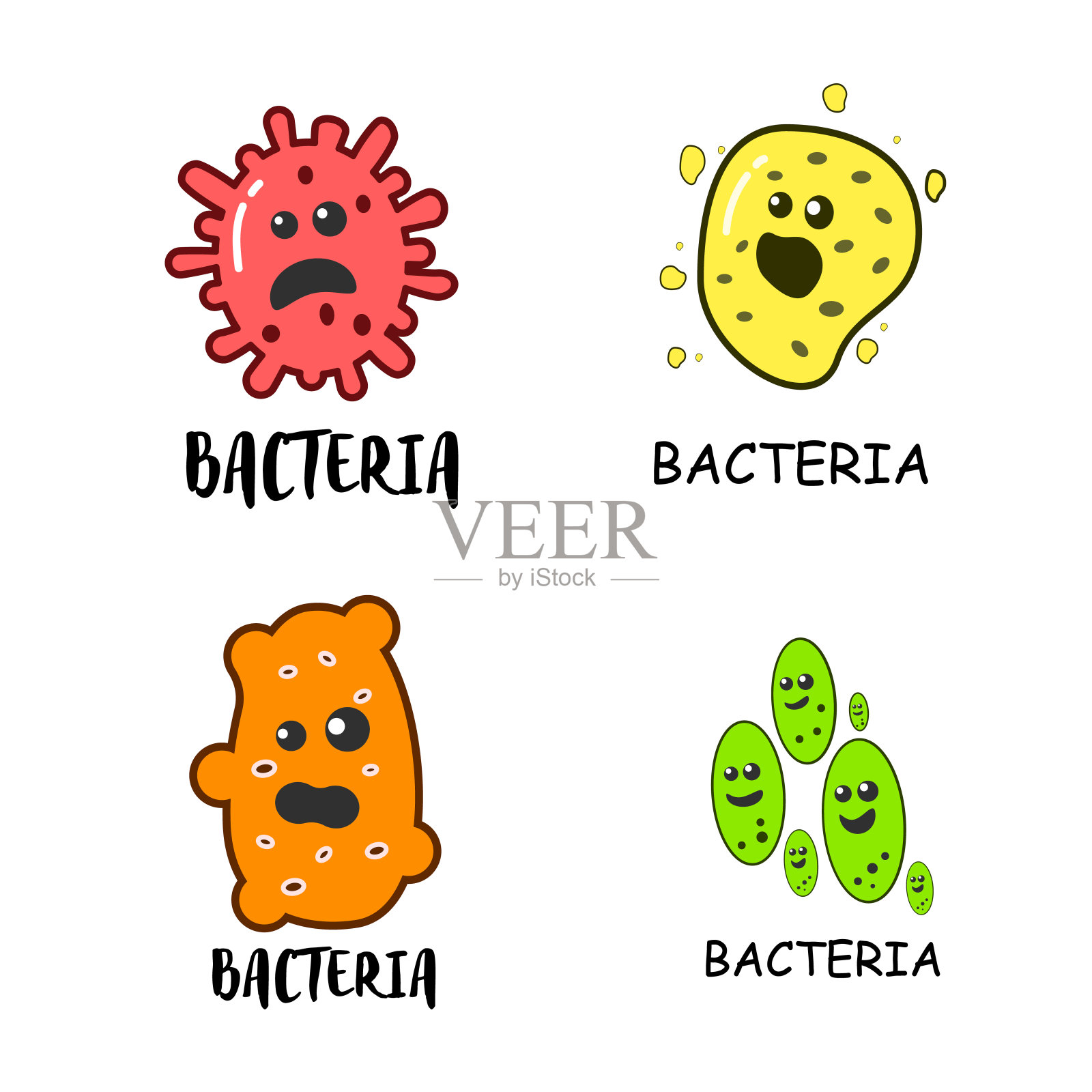 病毒载体细菌插画图片素材