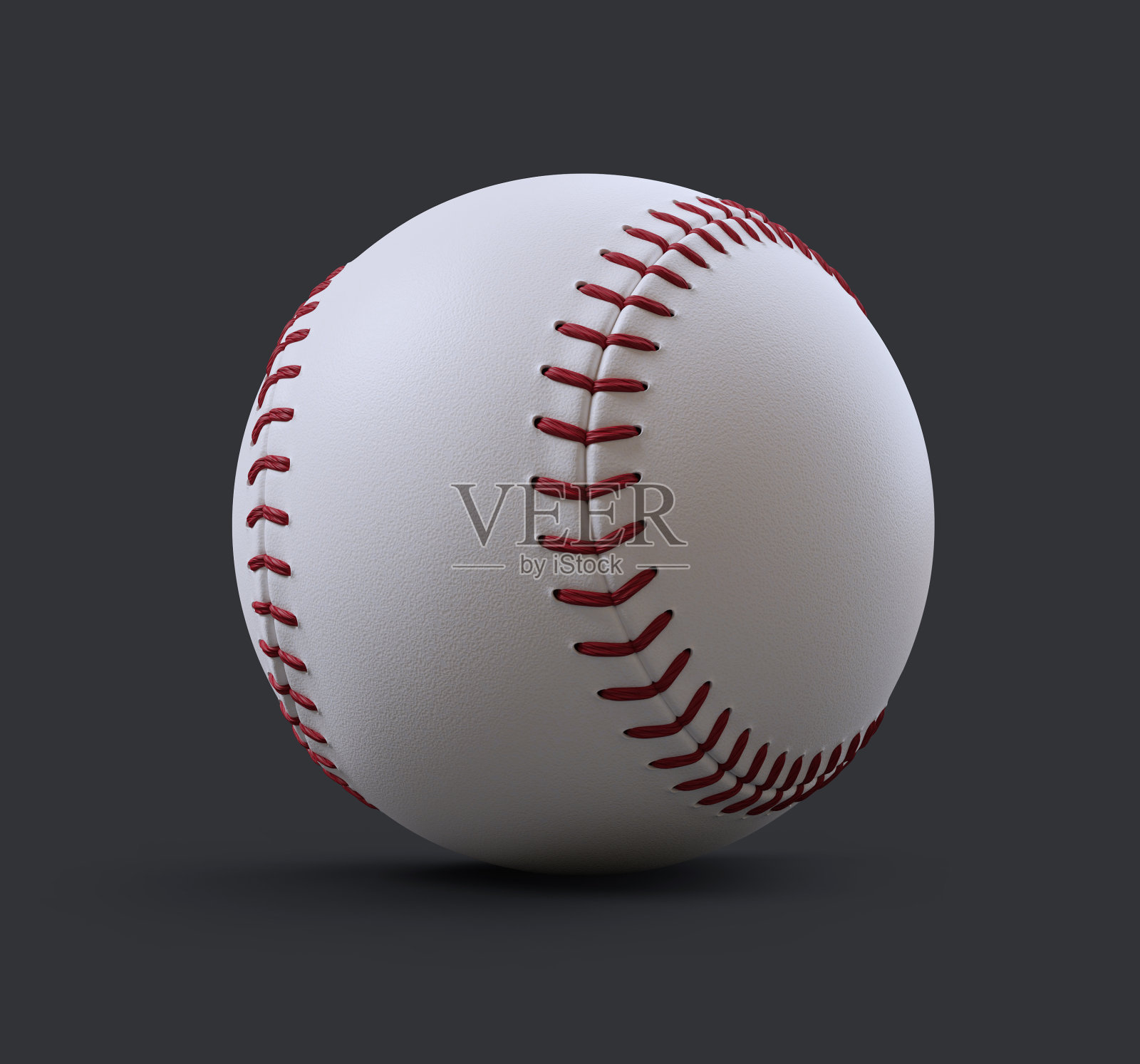 灰色背景上的棒球。3 d渲染图照片摄影图片