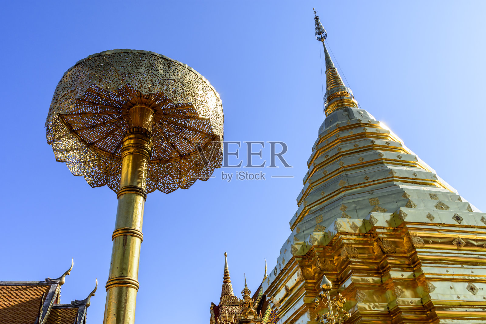泰国清迈，素贴寺佛塔照片摄影图片