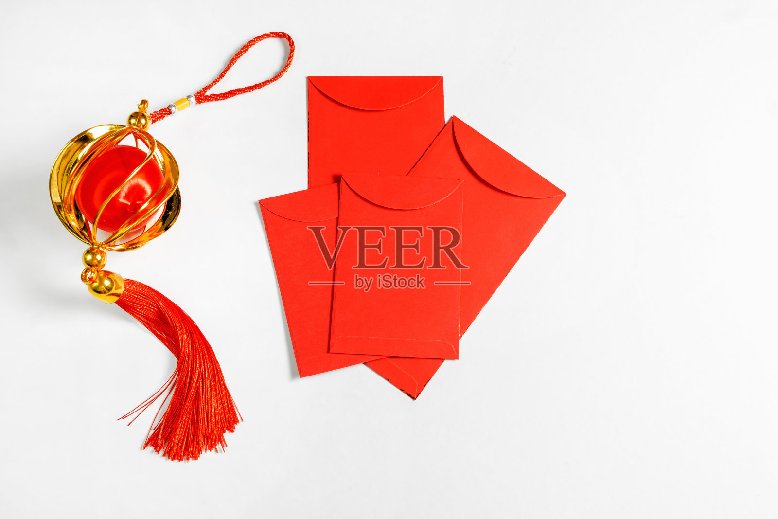 红包和中国新年的装饰照片摄影图片