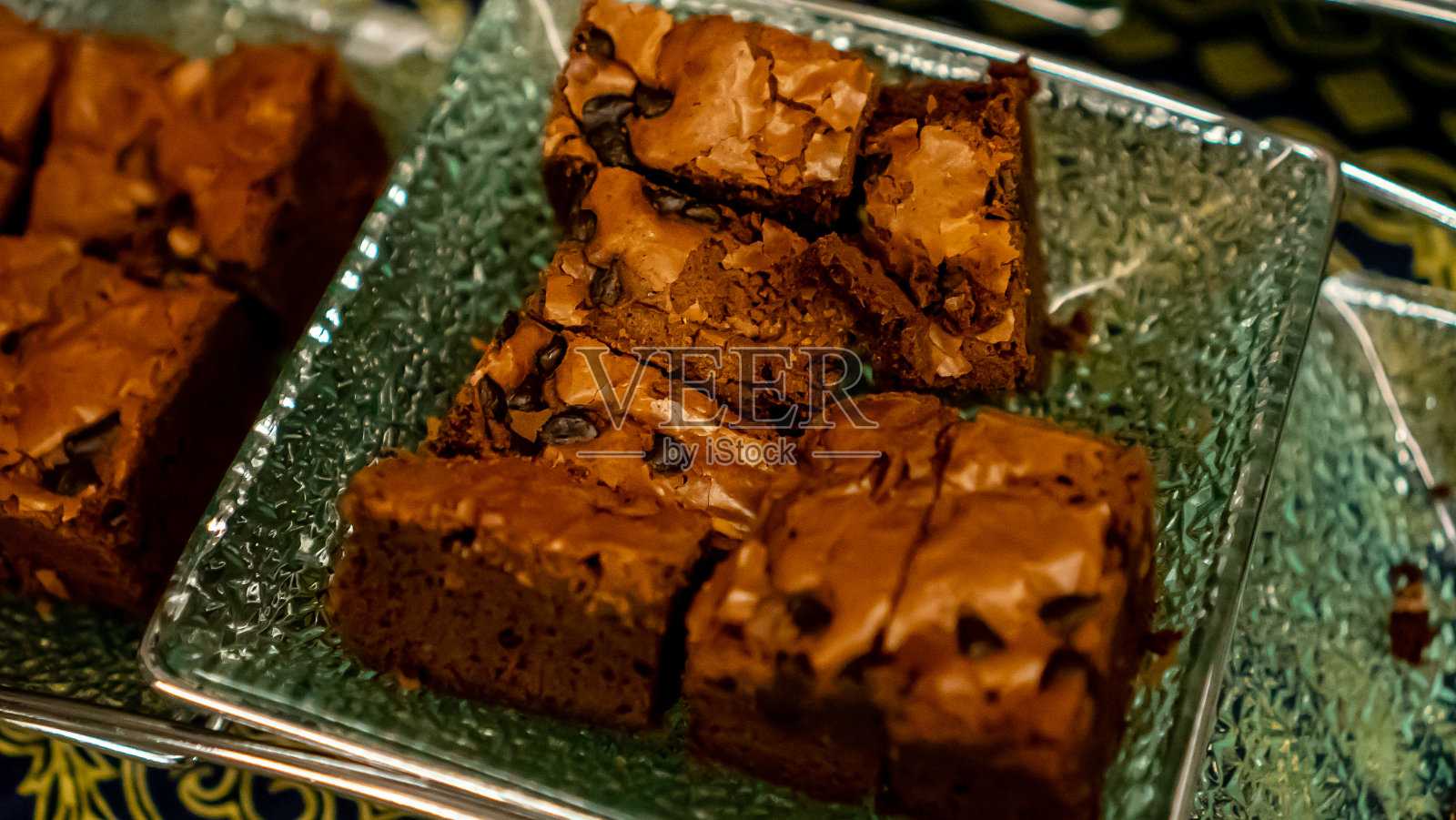 巧克力布朗尼饼干照片摄影图片