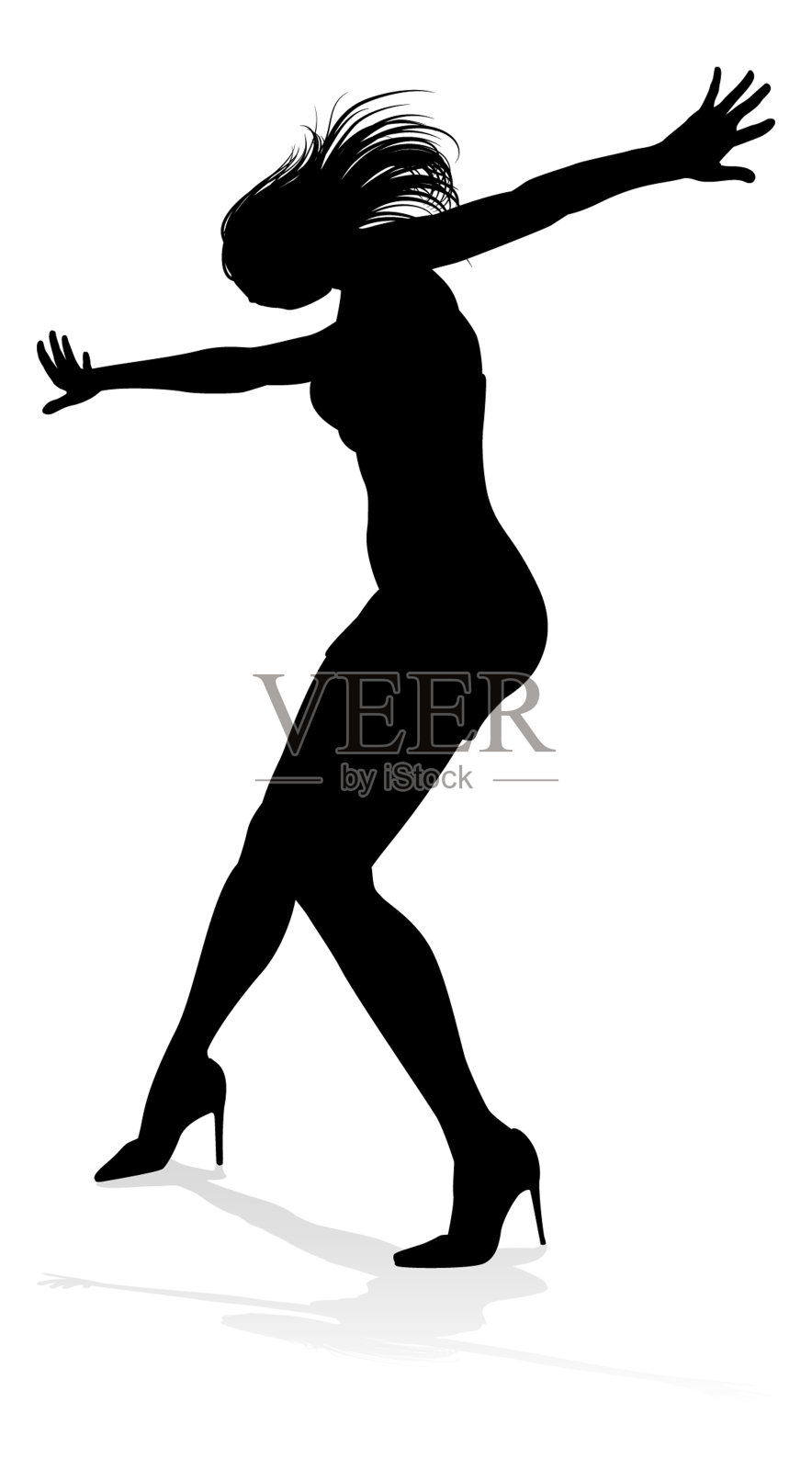 舞舞者轮廓设计元素图片