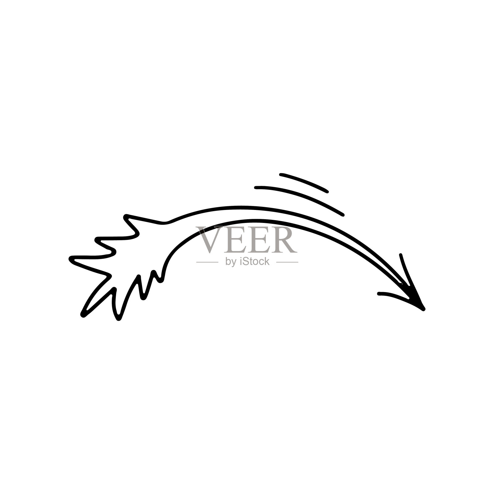 丘比特的箭头矢量插图孤立在白色的背景。设计元素图片