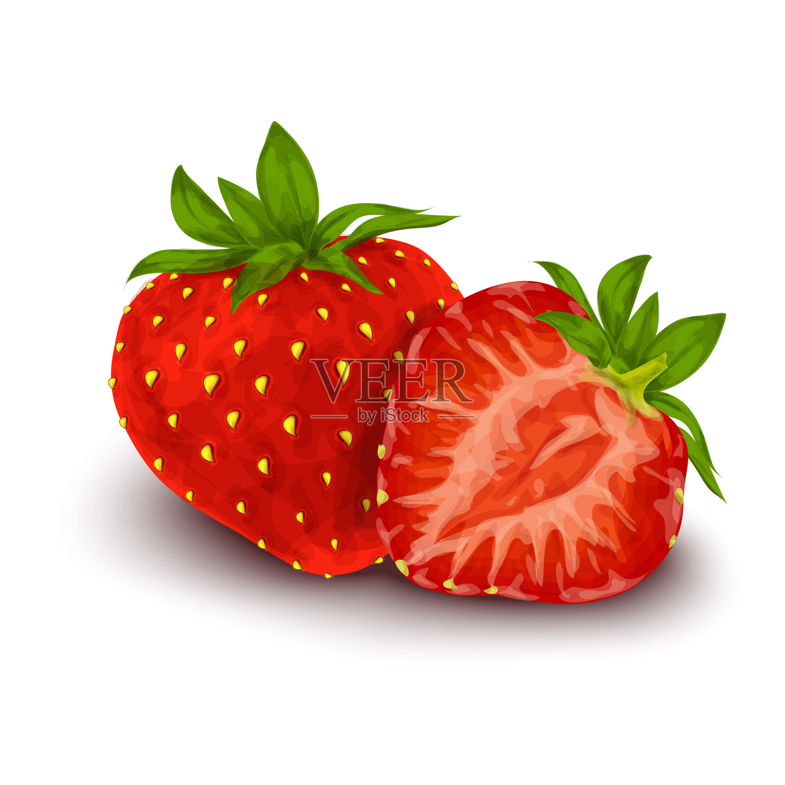草莓孤立设计元素图片