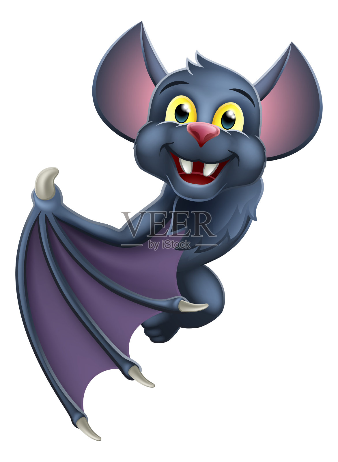 万圣节吸血鬼蝙蝠卡通人物标志设计元素图片