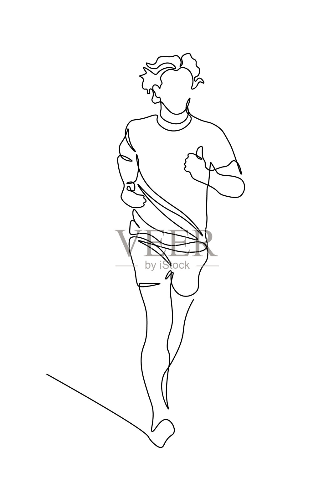 跑步的人插画图片素材
